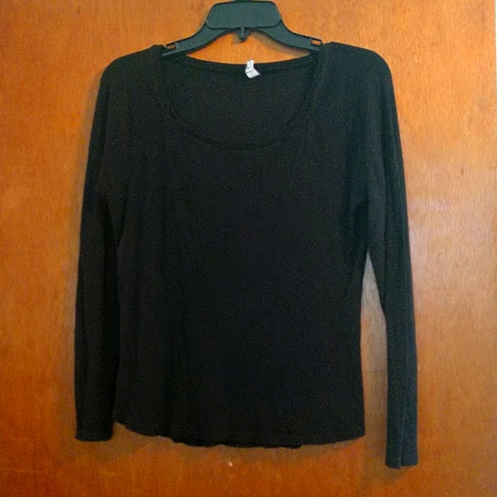 Blue Steel Black  simple long sleeve shirt